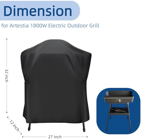 Mini Tabletop Gas Grill Cover for Artestia Electric Smokeless BBQ Griddle