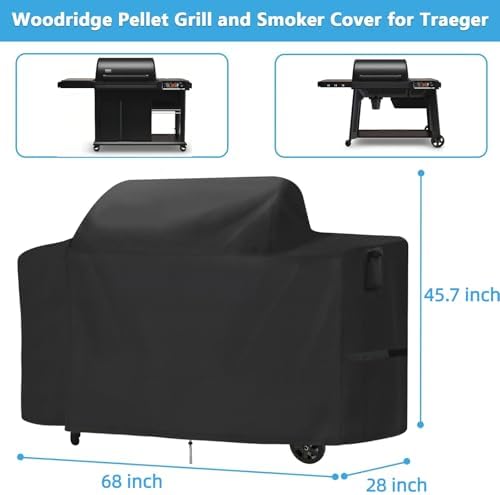 68 Inch Smoker Cover for Traeger Woodridge Pro/Elite Electric Pellet Grill