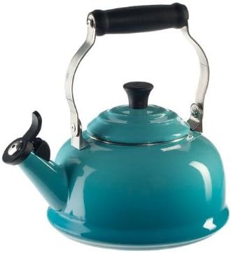Le Creuset Enamel On Steel Whistling Tea Kettle, 1.7 qt., Caribbean