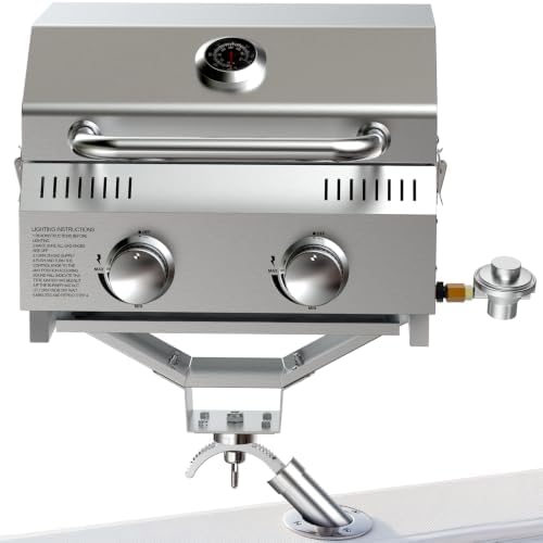 BESTFIRE Marine Boat Grill 20k BTU Dual propane connections