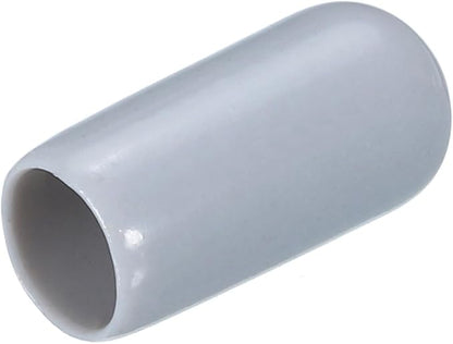 uxcell 20pcs Rubber End Caps 6mm(1/4") ID Vinyl PVC Round Tube Bolt Cap Cover Screw Thread Protectors Grey