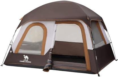 CAMEL CROWN 4/6 Person Tent Waterproof Lightweight Portable Backpacking Tent for Outdoor Camping Hiking