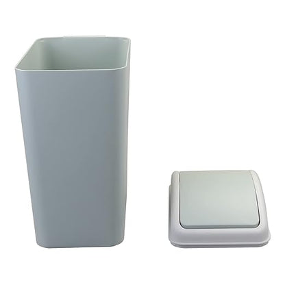 1 Pack Plastic Waste Can, Garbage Can with Swing Lid, 4.5 Gallon Kitchen Trash Can (Blue)