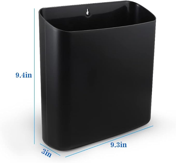 Picowe Magnetic Laundry Storage, Large Lint Holder Bin for Laundry Room, Space-Saving Trash Container Hanging on Dryer, Washer or Wall Mount Trash Bin (Black)