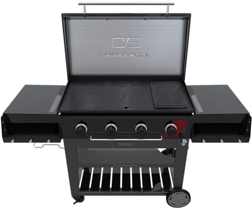 Charbroil 36" Performance Series Deluxe Propane Gas Griddle with Cart 4 Burner Flat Top Grill, Black - 463285924