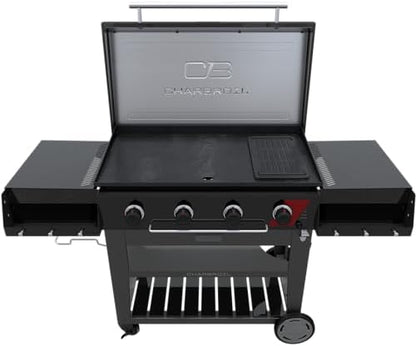 Charbroil 36" Performance Series Deluxe Propane Gas Griddle with Cart 4 Burner Flat Top Grill, Black - 463285924