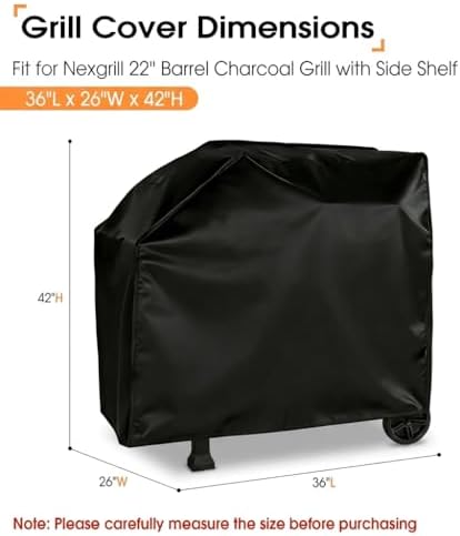 Grill Cover for Nexgrill 810-0025 22" Barrel Charcoal Grill