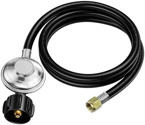 5FT Propane Hose with Regulator, QCC1 x 3/8" Female Flare Fitting