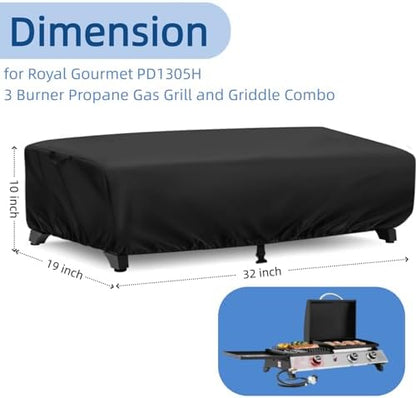 Mini Tabletop Grill Cover for Royal Gourmet PD1305H 3 Burner Propane Grill