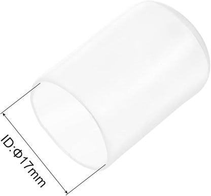 uxcell 20pcs Rubber End Caps Protective Caps 17mm ID Vinyl PVC Round Tube Bolt Cap Cover Screw Thread Protectors, Clear