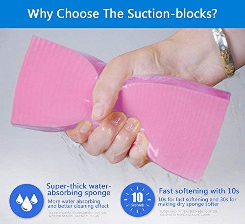 Cleaning Sponge Super Absorbent Water Durable ^~ You Know 17.5×7.5×3.5 cm[6.9 x 3 x 1.38 inches] Use for Household Clean Cars/Boats The dust and Dirt on Furnitures,Bathtubs&etc. (Pink)