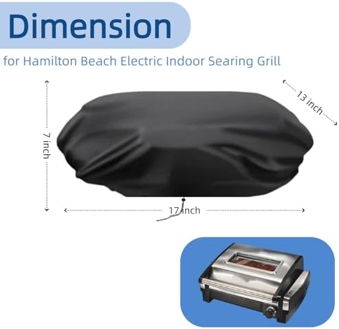 Mini Gas Grill Cover for Hamilton Beach Electric Indoor Searing Griddle