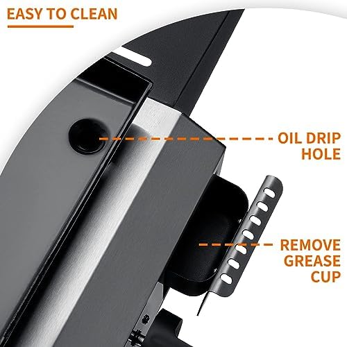 SKOK Propane Gas Griddle with Hood - Flat Top Grill with Standing Cart
