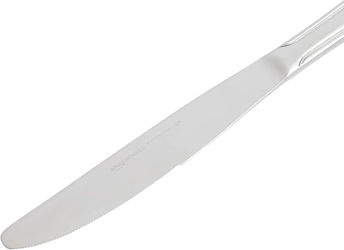 Amazon Basics Silverware Set, Stainless Steel Flatware, Dishwasher Safe