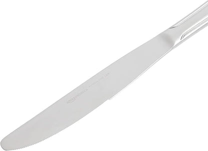 Amazon Basics Silverware Set, Stainless Steel Flatware, Dishwasher Safe