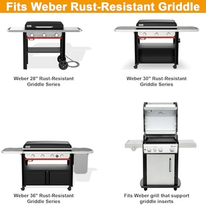 Griddle Warming Rack for Weber Slate 36 30 28 Inch Rust-Resistant Griddle, Stainless Steel Grill Warming Rack for Blackstone 17 22 28 36 Inch Charbroil Camp Chef and Most Flattop Griddle Accessories