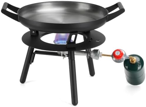 ONLYFIRE GRILLS Portable Propane Gas Stove with 17" Frying Pan, GS363