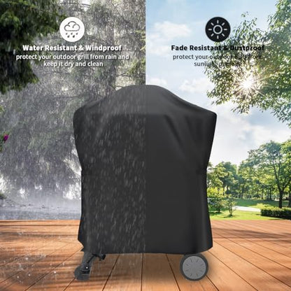 Electric Grill Cover for Weber Q1000/Q2000 Series Portable Grill on Cart