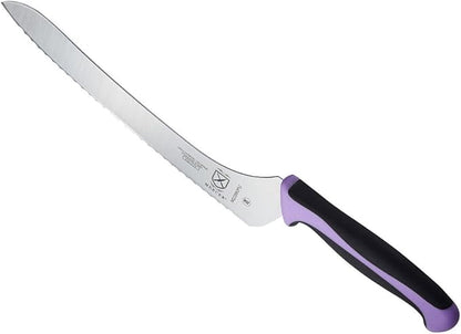 Mercer Culinary Millennia Colors Bread Knife, 9-Inch Offset Wavy Edge, Purple