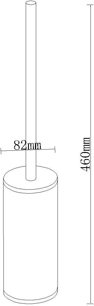 BGL Toilet Brush Holder Brushed Nickel, Stainless Steel 304 Brushed Nickel Round Freestanding Toilet Bowl Brush and Holder for Bathroom