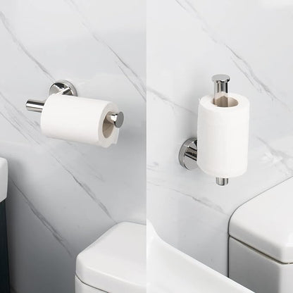 NearMoon Bathroom Toilet Paper Holder, Premium SUS304 Stainless Steel Rustproof Wall Mounted Toilet Roll Holder for Bathroom, Kitchen (2 Pack, Chrome Finish)