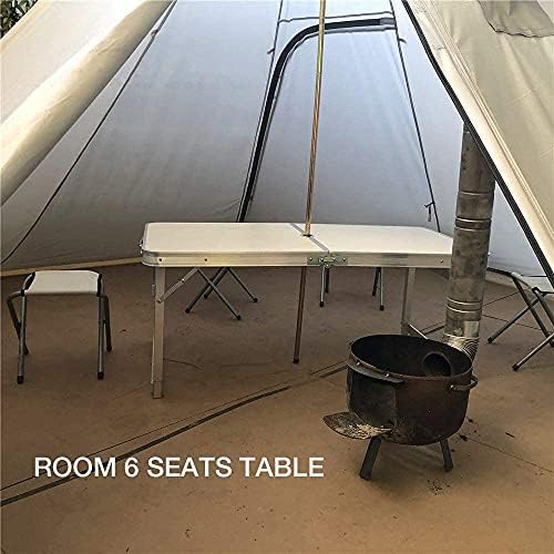 4 Persons 5lb Lightweight Tipi Hot Tents with Stove Jack, 7'3" Standing Room, Teepee Tent for Hunting Family Team Backpacking Camping Hiking