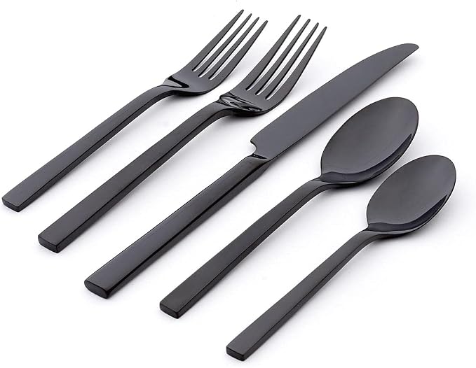 Oneida Chefs Table Midnight Matte 20-Piece Silverware Set