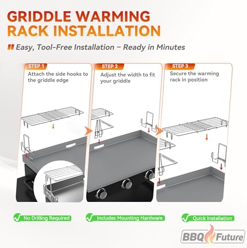 Griddle Warming Rack for Blackstone, Adjustable Griddle Accessories