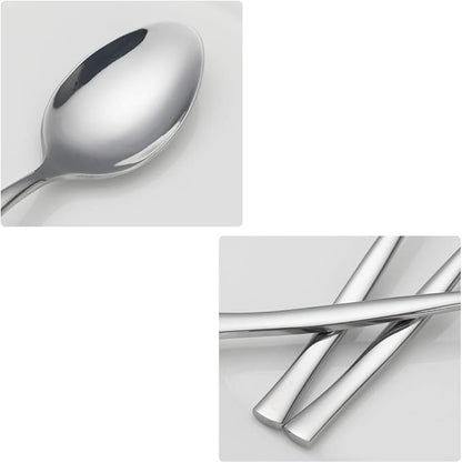 12-Piece Dessert Spoons, Stainless Steel Small Spoon