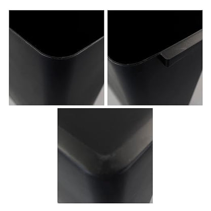 3-Pack Black 4.5 Gallon Trash Can Wastebasket, Garbage Container Bin