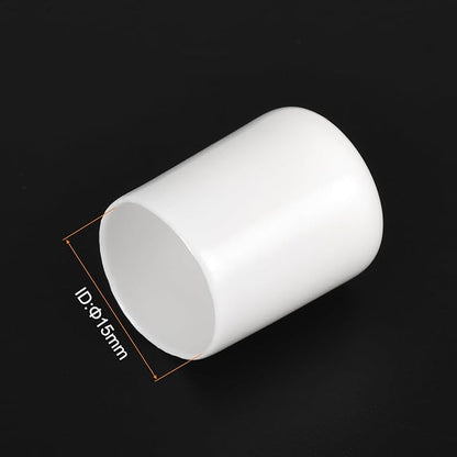 uxcell 20pcs Rubber End Caps 15mm ID Vinyl Round End Cap Cover Screw Thread Protectors White