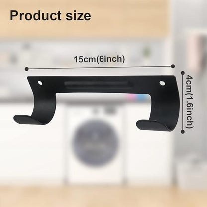 Ironing Board Hanger Wall Mount Ironing Board Holder Organizer Wall Rack for Laundry Rooms Storage Rack Hanging Shelf Hanger (Black-2 PCS)