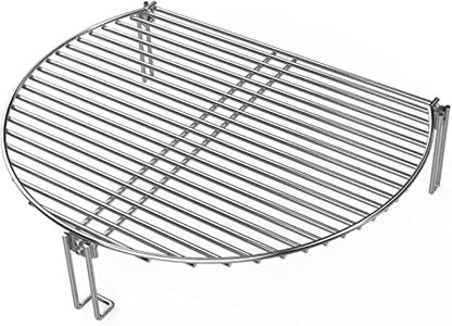 BBQ Future Grill Expander Rack for Big Green Egg Large & XL, Kamado Joe Classic Ceramic Grill, Char-Griller 18" Akorn, Weber Kettle Grill – Stainless Steel Cooking Grate & Grill Rack for Gas Grills