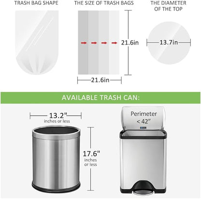 5 Gallon 180 Counts Small Strong Trash Bags Garbage Bags by RayPard, fit 18-20 Liter, 4.5-5,5.3 Gal trash Bin Liners for Home Office Kitchen Bathroom Bedroom, Black