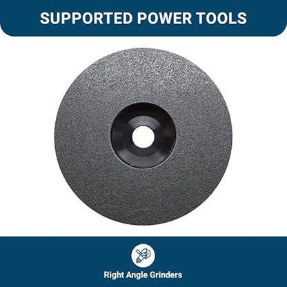 Benchmark Abrasives 4-1/2" Diameter Surface Preparation Non Woven Discs with 7/8" Arbor for Die Grinder Surface Grinding Polishing Burr Finish Rust Paint Removal (Pack of 10) - (Gray)