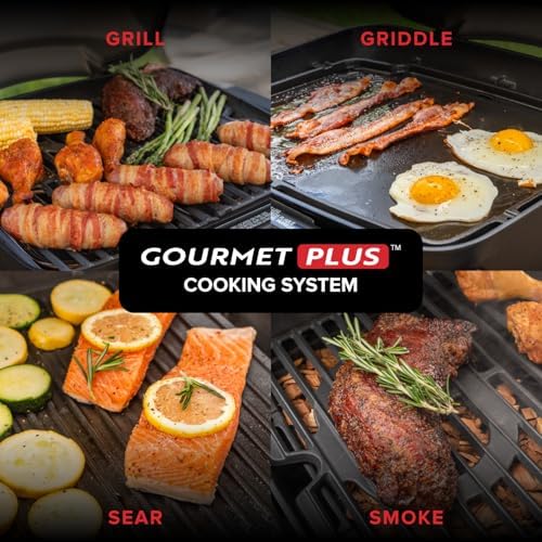 Nexgrill Tabletop 2 Burner Gas Grill & Griddle Combo, 2-in-1 with Handles