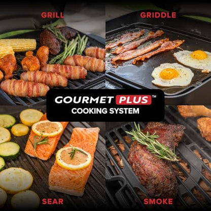 Nexgrill Tabletop 2 Burner Gas Grill & Griddle Combo, 2-in-1 with Handles