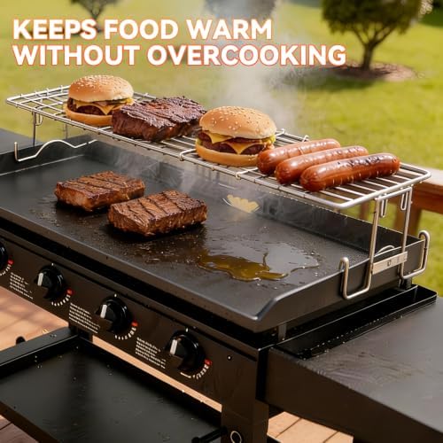Griddle Warming Rack for Blackstone, Adjustable Griddle Accessories