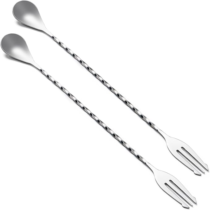 Bar Spoon Cocktail Mixing Stirrers, 12”