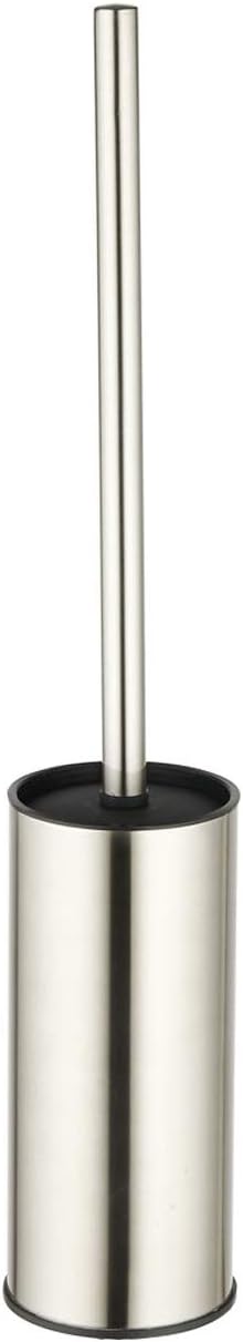 BGL Toilet Brush Holder Brushed Nickel, Stainless Steel 304 Brushed Nickel Round Freestanding Toilet Bowl Brush and Holder for Bathroom