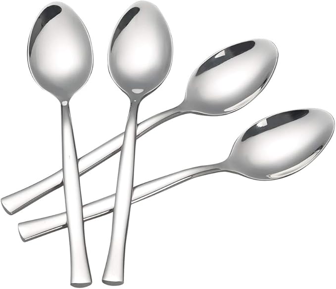 12-Piece Dessert Spoons, Stainless Steel Small Spoon