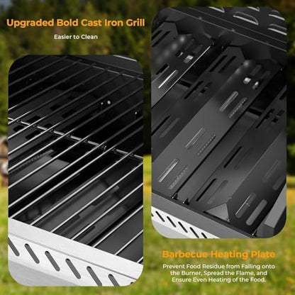 COWSAR 34,000 BTU Propane Gas Grill 3-Burner with Side Burner