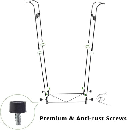 2 Pack Trash Bag Holder, 30-45 Gallon Garbage Bag Holder, Metal Portable Leaf Bag Holder, Multi-use Trash Bag Holder Stand for Indoor, Outdoor, Camping, Parties