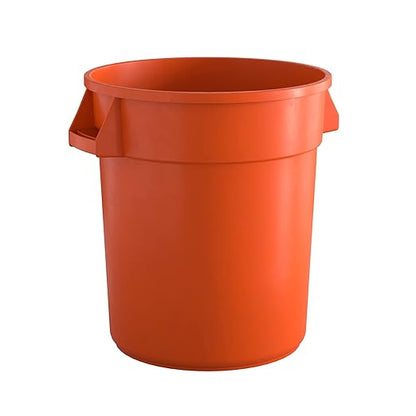 20 Gallon Orange Round Commercial Trash Can