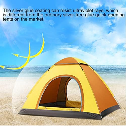 Family Dome Tent Pop-Up Tent Lightweight Tent Durable 210T Polyester Fabric Water-Resistant, UV Protection Easy Set Up for Camp Backpacking Hiking Outdoor,Green 1,M