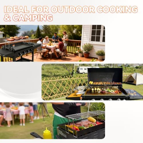 Griddle Warming Rack for Blackstone, Adjustable Griddle Accessories