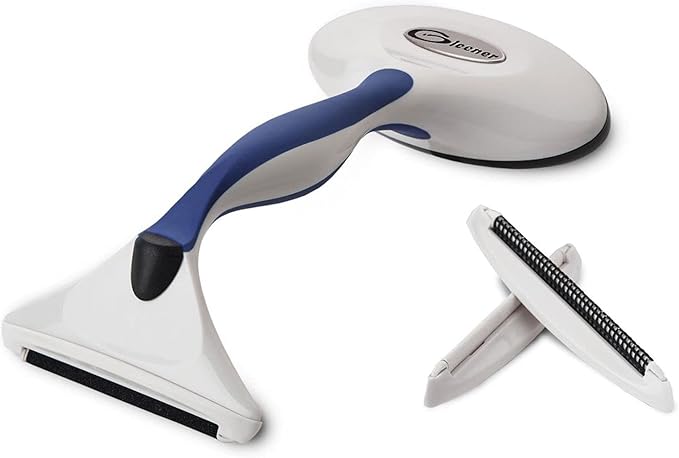 GLEENER Battery-Free Fabric Shaver & Lint Brush | Ultimate Fuzz Remover Sweater Comb | Lint Remover and Depiller for Clothing & Furniture (Navy)