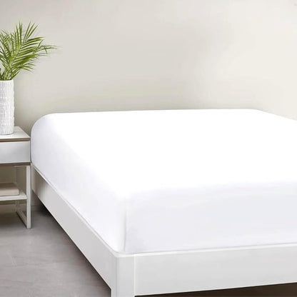 Lukeville's Cot Sheet 25" x 75", Daycare for Cot Size Mattress Sheets Pack of 2 Fitted Narrow Twin/Camp Bunk/Rvs Bunk/Trifold Mattress, Soft and PolyBlend Microfiber Cover for Toddler,White