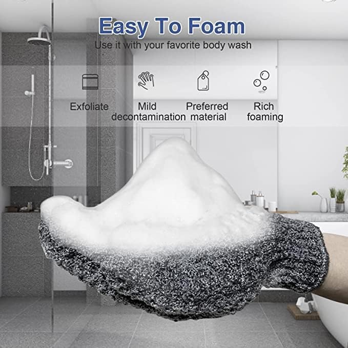Yiclick 12Pcs Heavy Exfoliating Gloves, Body Scrub Glove For Shower Bath, Body Scrub Exfoliator, Exfoliating Body Scrubber for Bath Shower Exfoliation, Exfoliate Sponge Loofah Washcloth Mitt Men Women