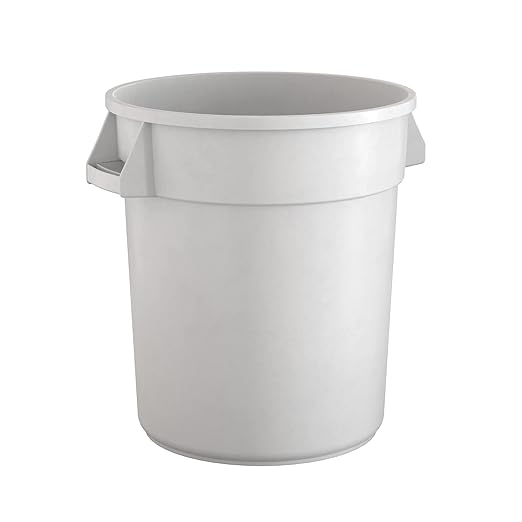 20 Gallon White Round Commercial Trash Can